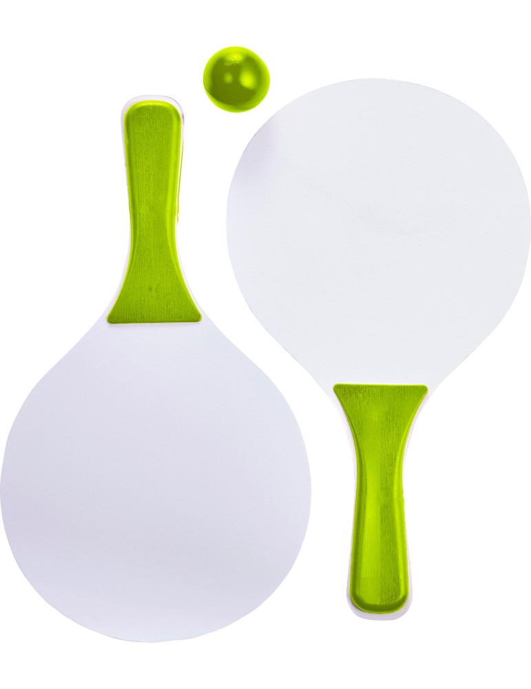 Raquettes de Plage Économiques Personnalisées Eliza - Set de 2 en Bois