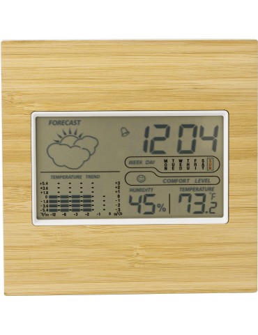 Station Météo Unique en Bambou Lia | Objet Publicitaire
