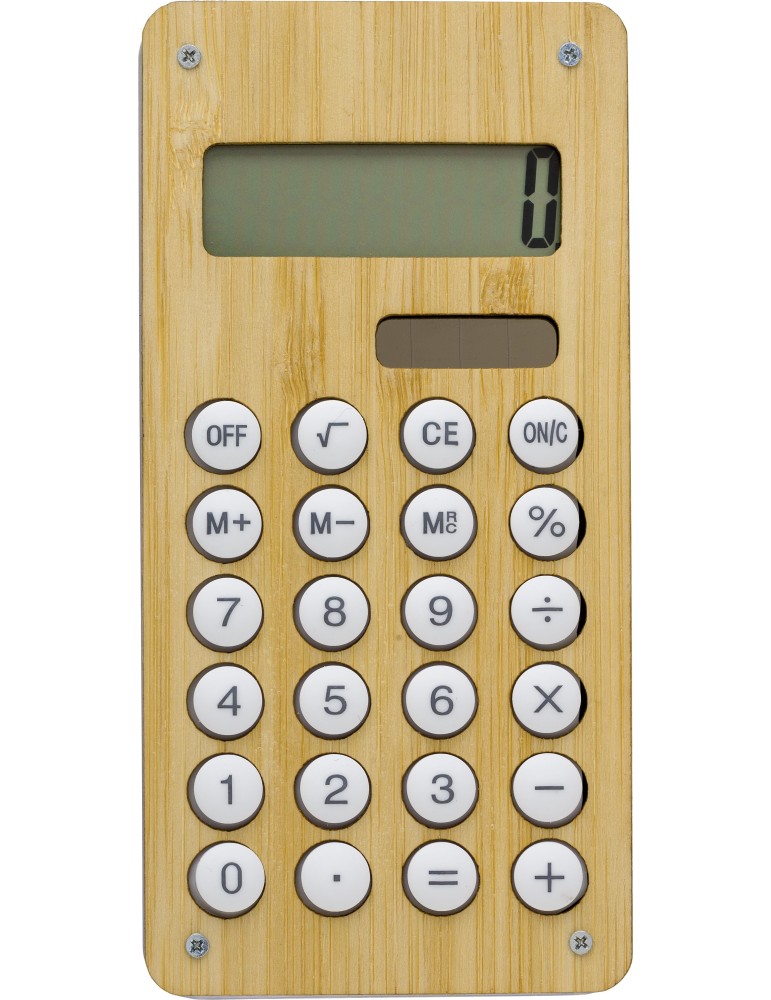 Calculatrice en Bambou Personnalisée pas cher