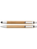 Parure de stylo bille et porte-mine en bambou Darlene