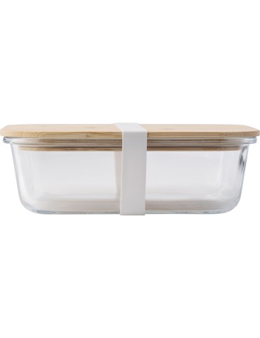 Boîte à déjeuner Nicole | Verre | Couvercle bambou | 900 ml