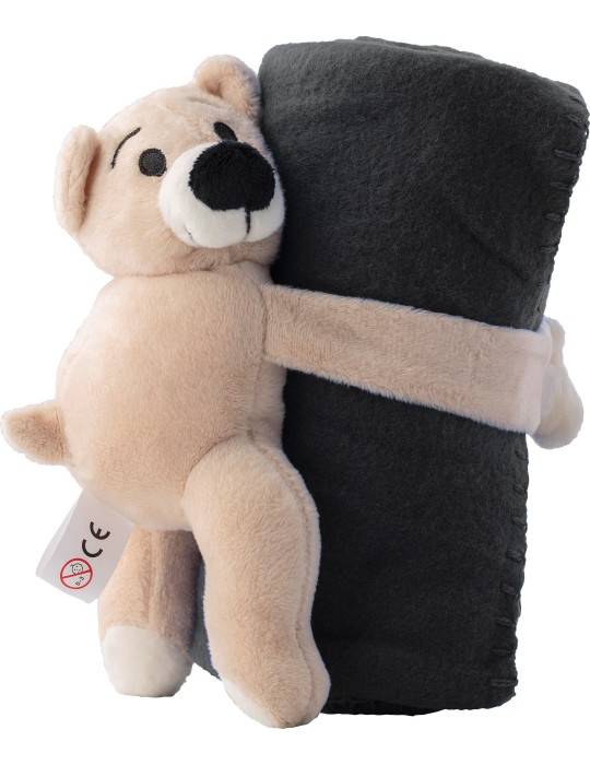 Peluche Ours avec Couverture Personnalisée - Confort et Douceur