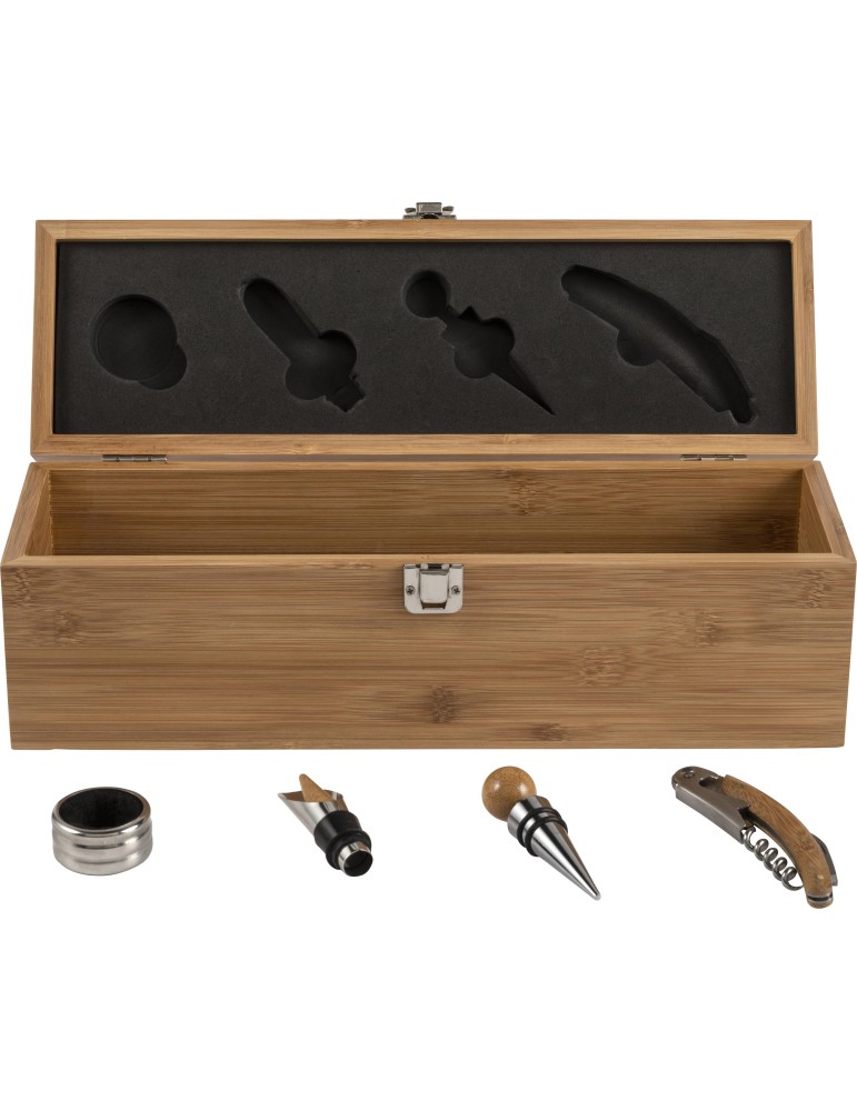 Set à vin en bambou Accessoires Personnalisés Gareth