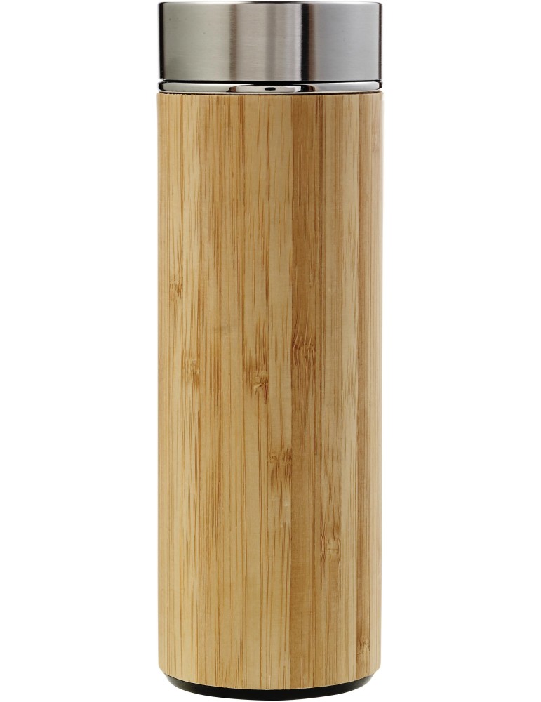 Bouteille isotherme en bambou personnalisée Yara - 420 ml pas cher