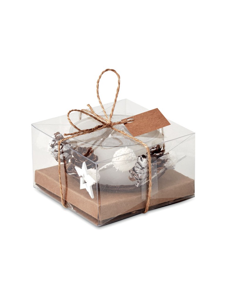 Bougeoir de Noël Personnalisé - en Verre Décoration Chic pas cher