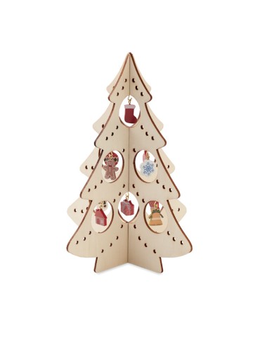 Décoration personnalisée de Sapin en Bois SILUETA | Cadeaux d'Entreprise