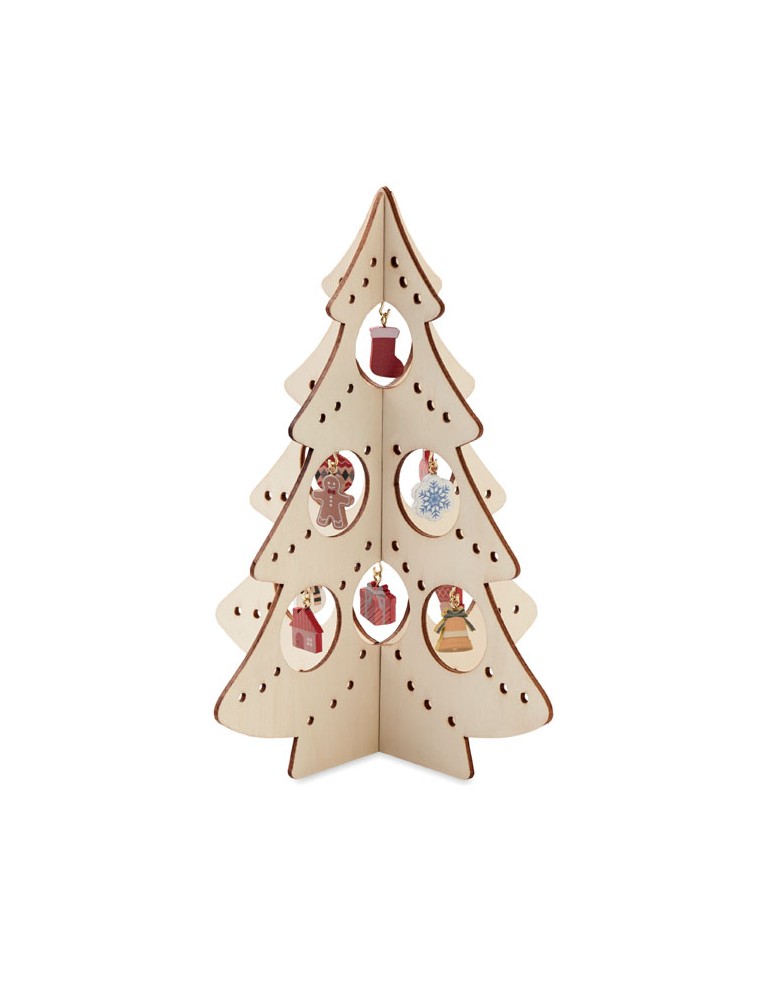 Décoration personnalisée de Sapin en Bois SILUETA | Cadeaux d'Entreprise