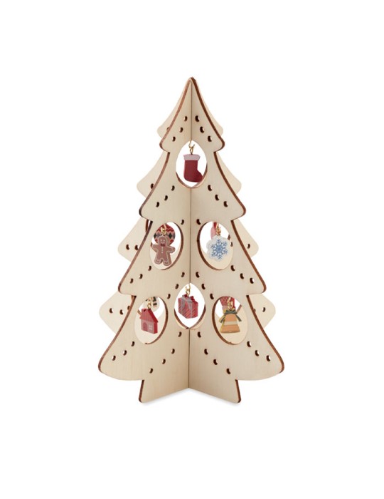 Décoration personnalisée de Sapin en Bois SILUETA | Cadeaux d'Entreprise