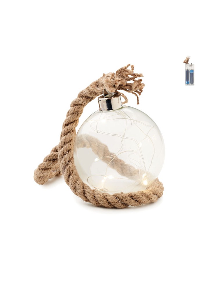 Boule en verre LED personnalisée - Décoration lumineuse BAUBLI pas cher