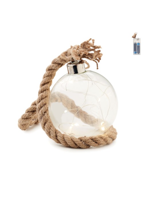 Boule en verre LED personnalisée - Décoration lumineuse BAUBLI pas cher