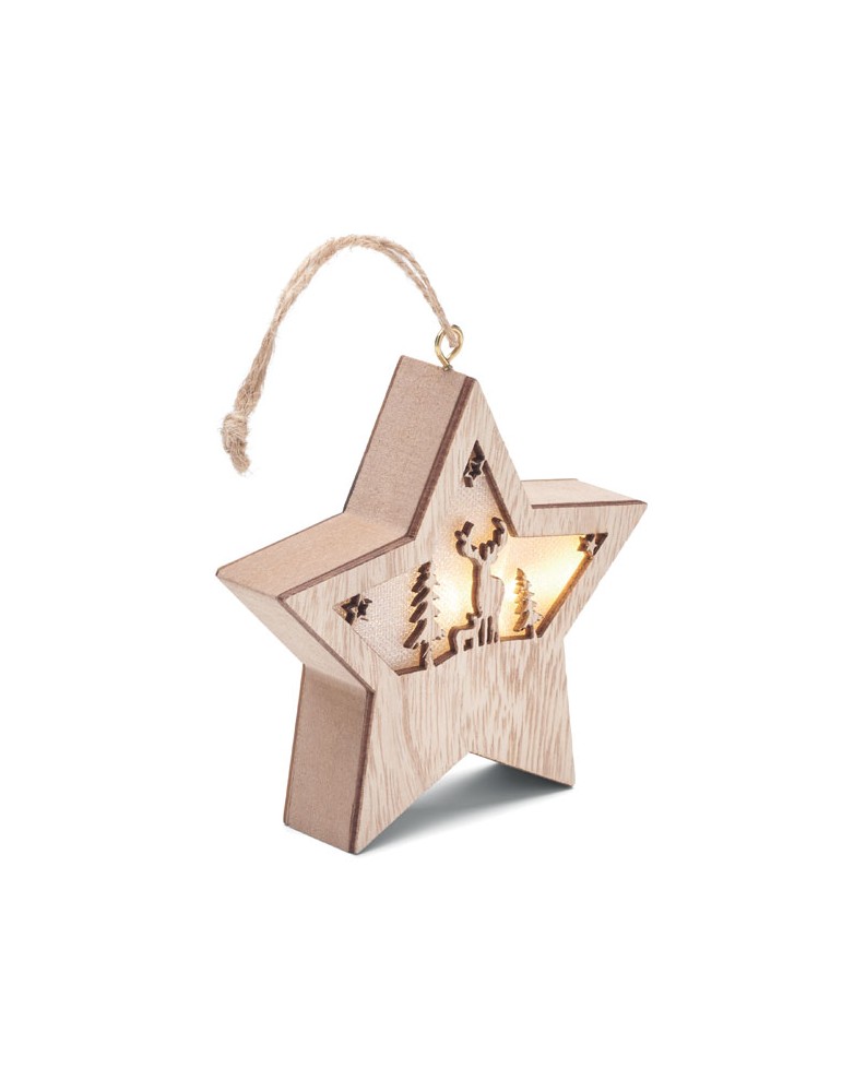 Suspension Étoile Personnalisée MDF avec LED STARLIGHT - Pas Cher