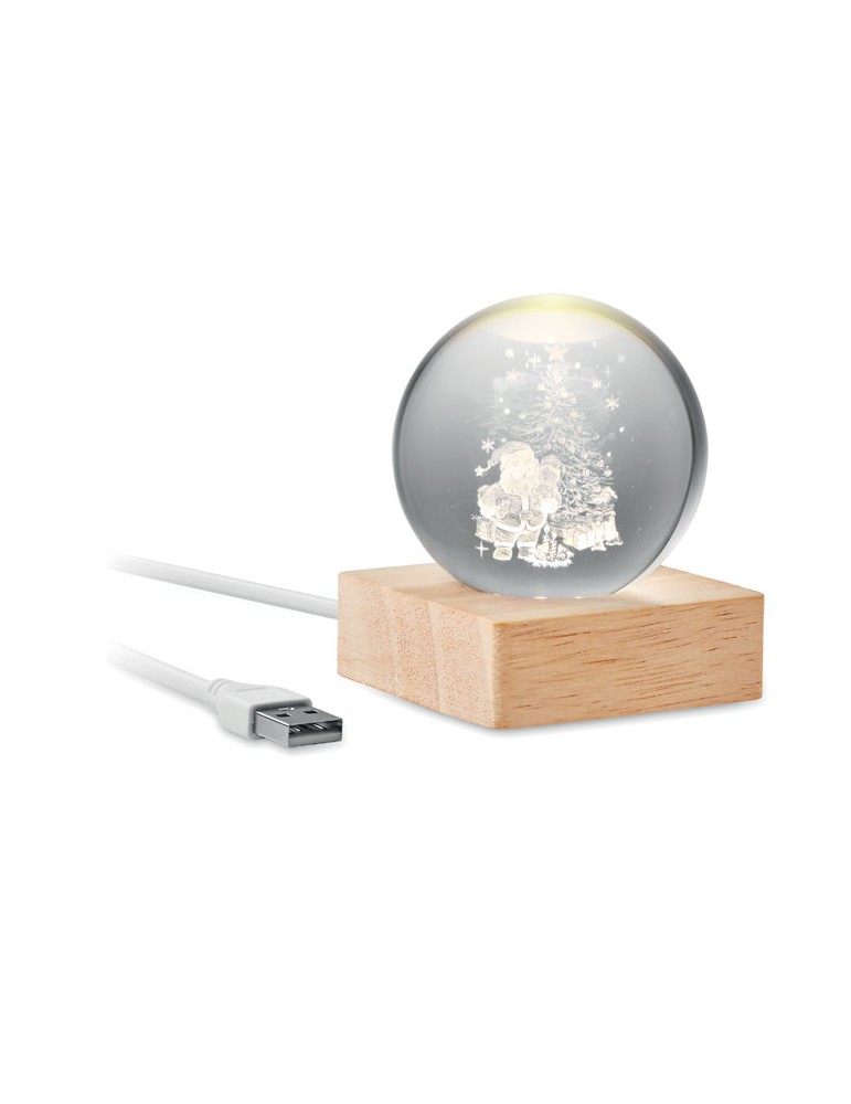 Boule de Noël LED personnalisée pas cher - Santa Light