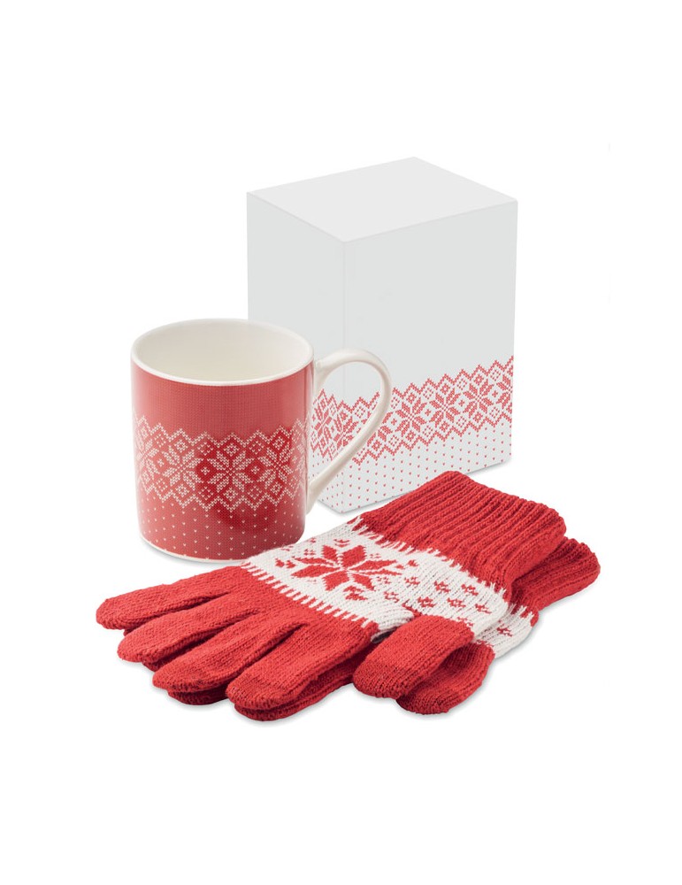 Coffret personnalisé Mug & Gants Hiver - Cadeau Pratique pas cher