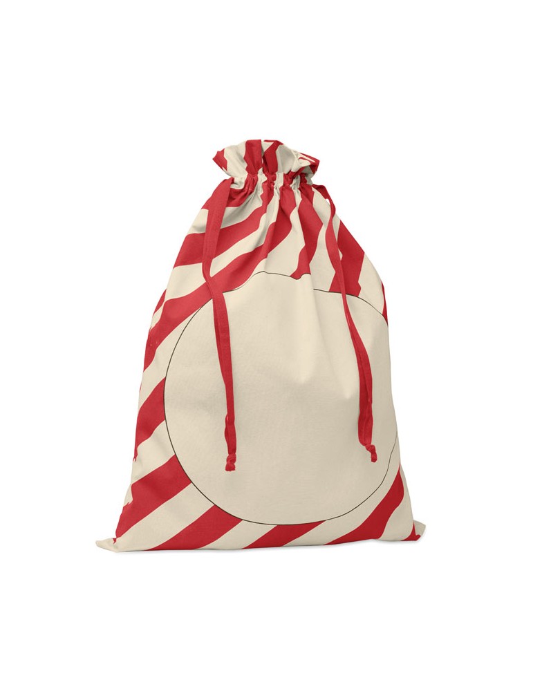 LAUKKU Grand sac coton Père Noël