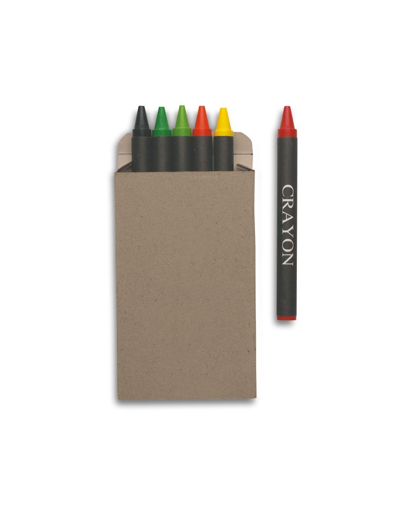 Étui 6 Crayons Cire Cadeau d'Entreprise : BRABO