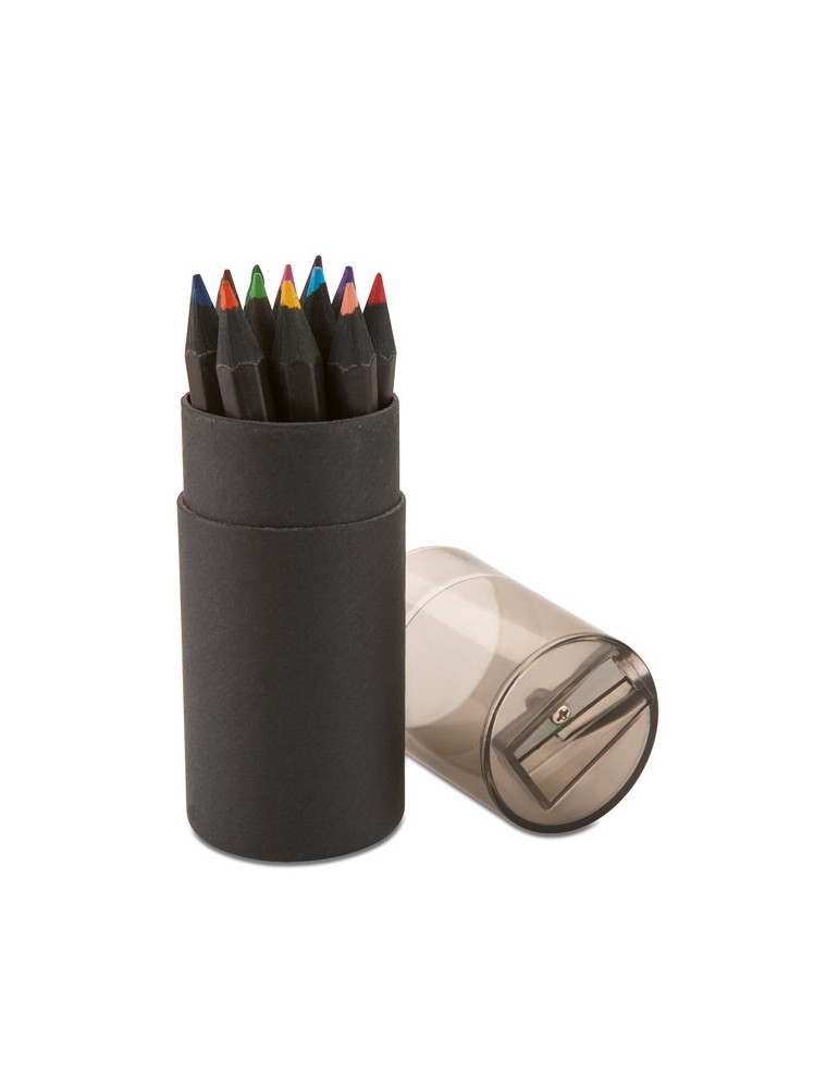 Crayons de Couleurs Noirs : Objets Publicitaires BLOCKY
