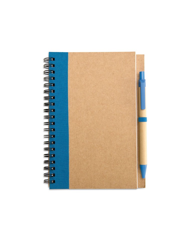 Bloc-notes recyclé avec stylo personnalisé