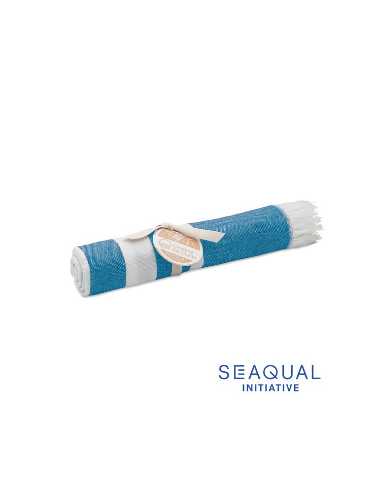 Serviette de plage  personnalisée - SEAQUAL® 70x140cm pas cher
