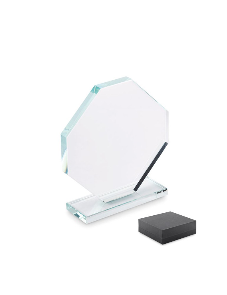 Trophée en cristal personnalisé - RUMBO cadeau d'entreprise