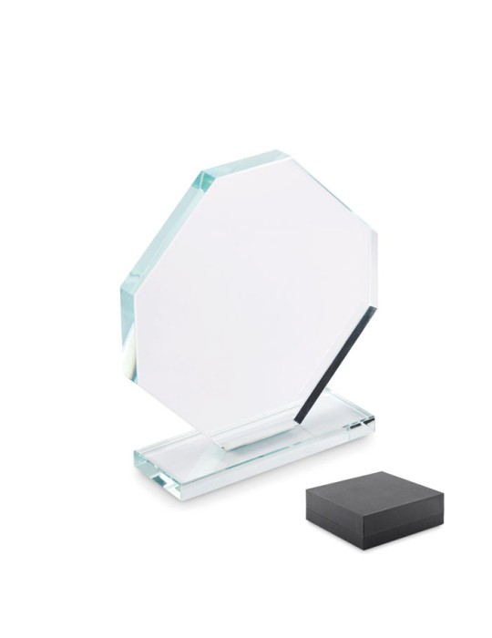Trophée en cristal personnalisé - RUMBO cadeau d'entreprise