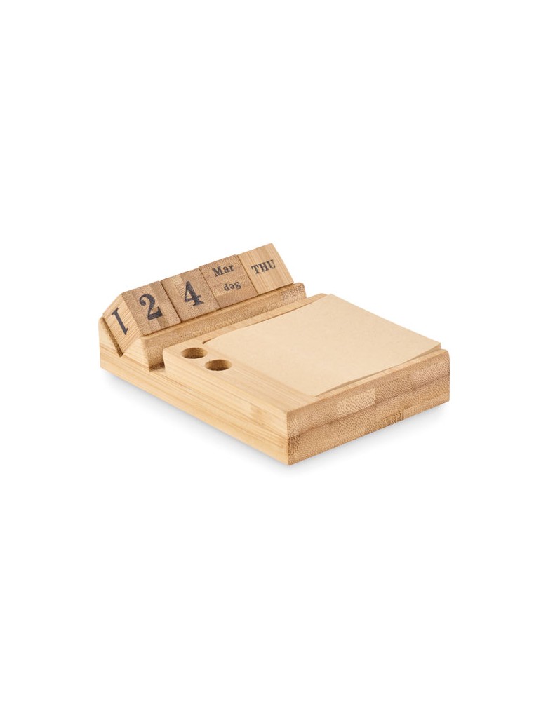 Calendrier de bureau en bambou publicitaire BOOTOP