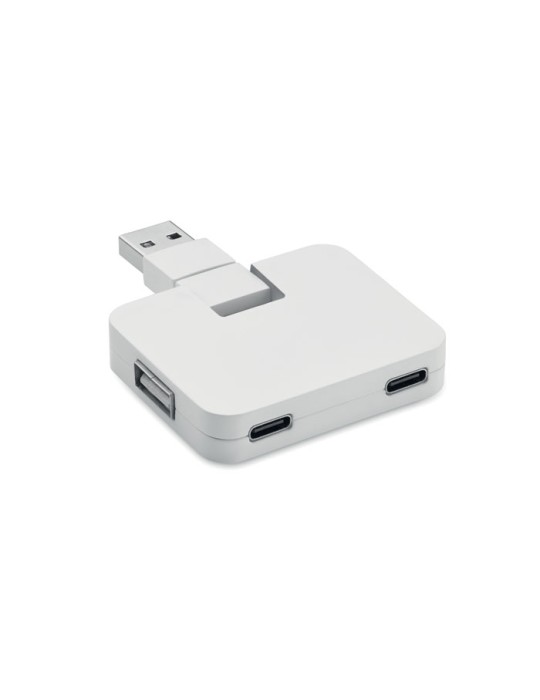 Hub USB 4 Ports Personnalisé - SQUARE-C Accessoire High-Tech pas cher