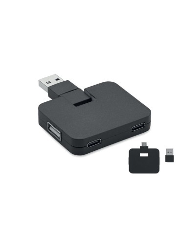 Hub USB 4 Ports Personnalisé - SQUARE-C Accessoire High-Tech pas cher 2