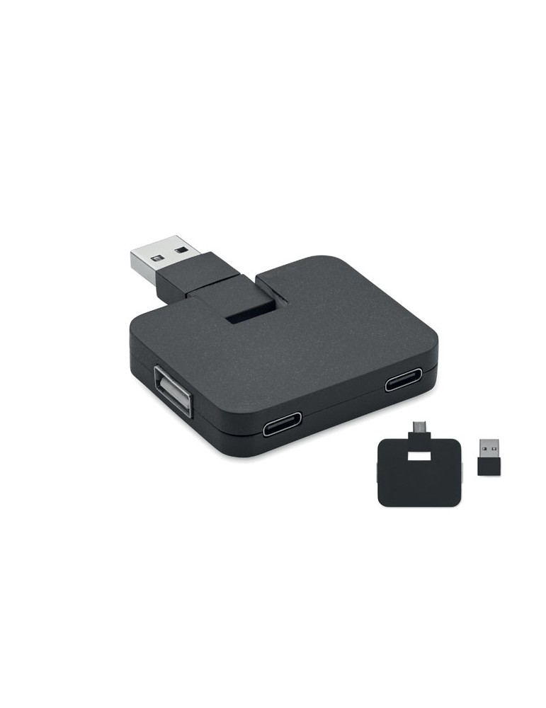 Hub USB 4 Ports Personnalisé - SQUARE-C Accessoire High-Tech pas cher