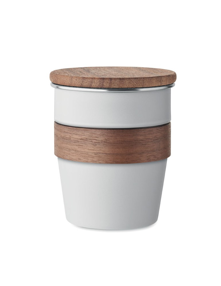 Gobelet Incassable 350 ml en Acier Inox Personnalisé WALNUT pas cher