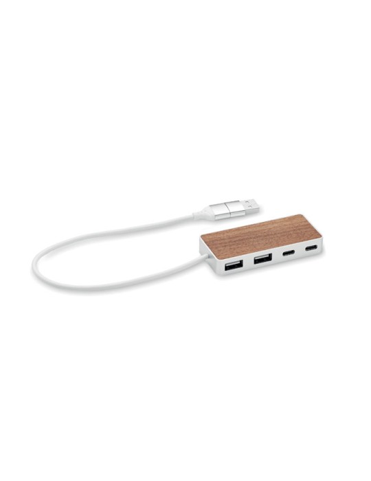 Hub USB 4 ports 27,5 cm publicitaire UBAH