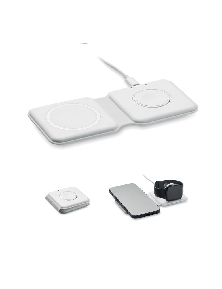 Chargeur pliable publicitaire 2 en 1 15W FLIP