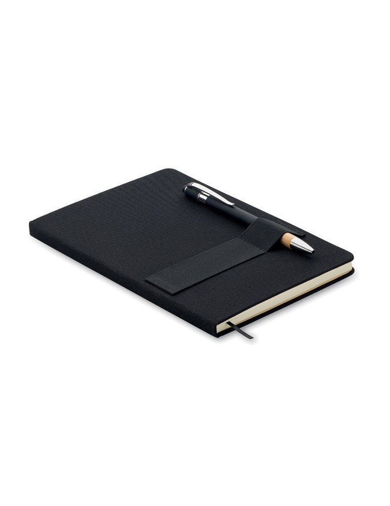 Carnet RPET A5 avec stylo publicitaire NOTA