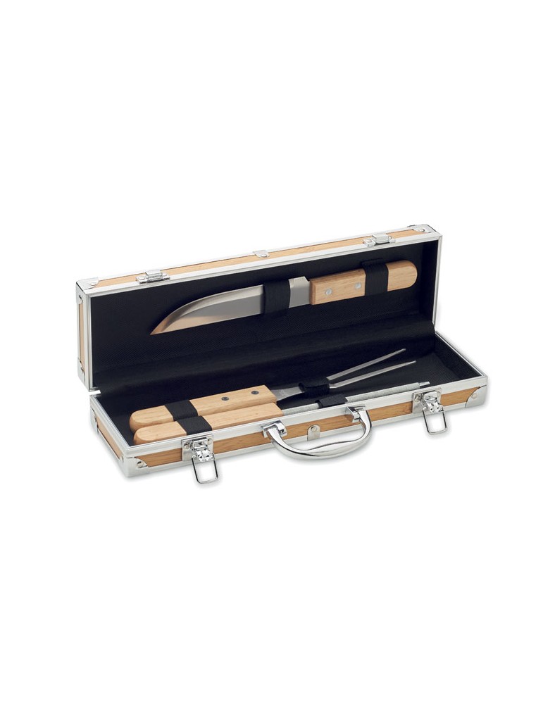 Ustensiles BBQ en acier inox. TOOLDERA personnalisables