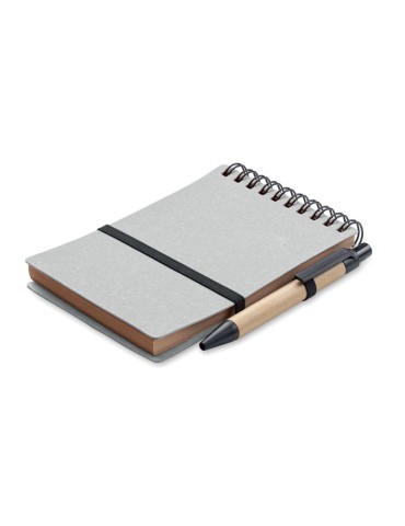 Cahier recyclé et stylo à bille publicitaire NOTIE 2