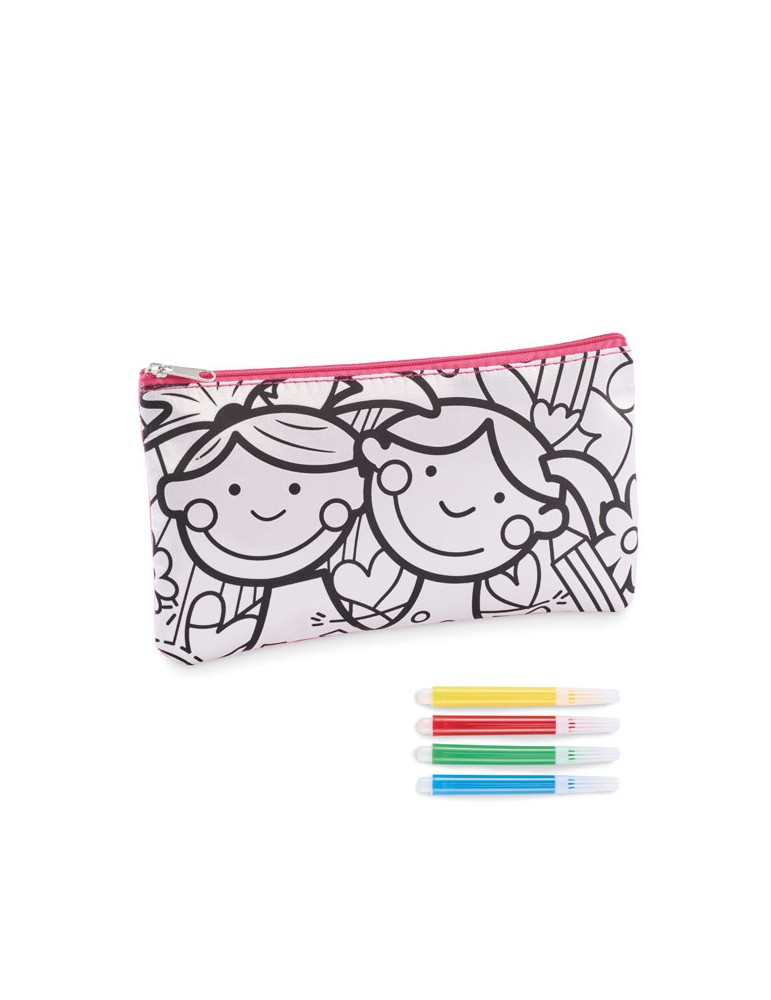 Trousse à crayons avec feutres publicitaire KIDDO