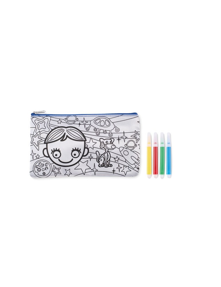 Trousse à crayons avec feutres publicitaire KIDDO