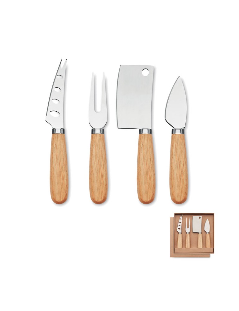 Set de 4 couteaux à fromage personnalisé CAMEMBERT