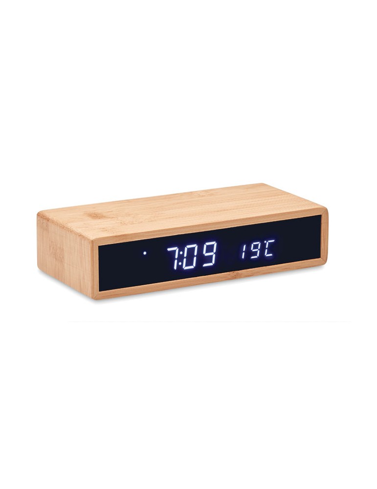 Chargeur sans fil  en bambou | Objets publicitaires MORO