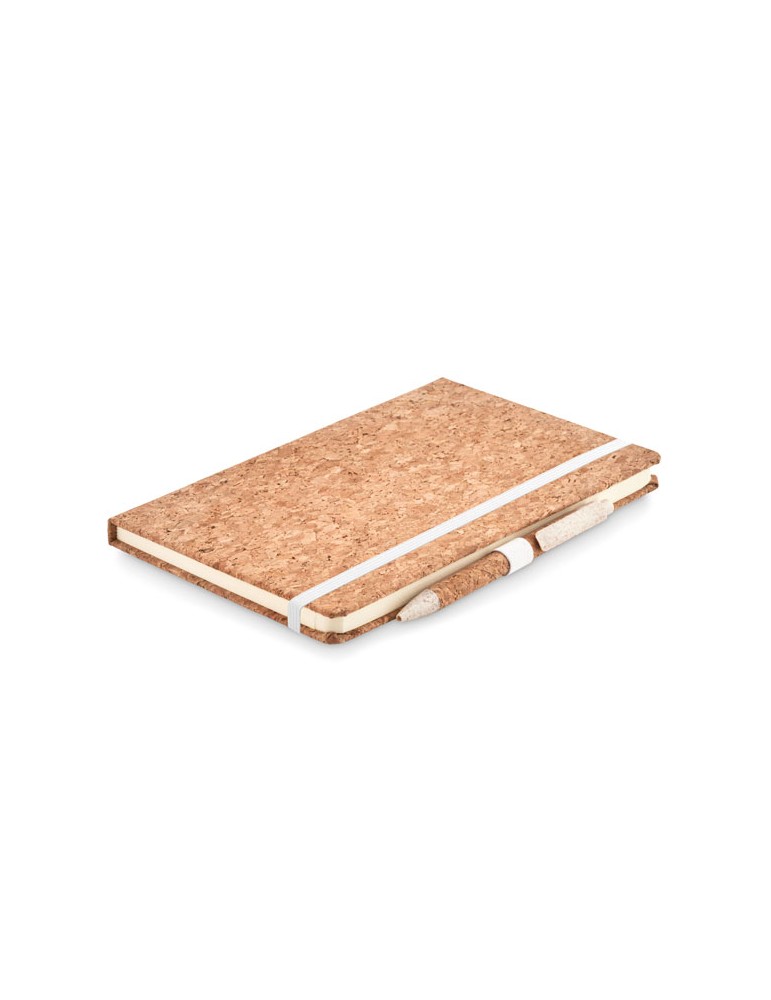 Carnet A5 et stylo en liège | Objets publicitaires