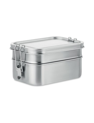 Boîte à Lunch Isotherme Personnalisée en Acier Inox DOUBLE CHAN pas cher