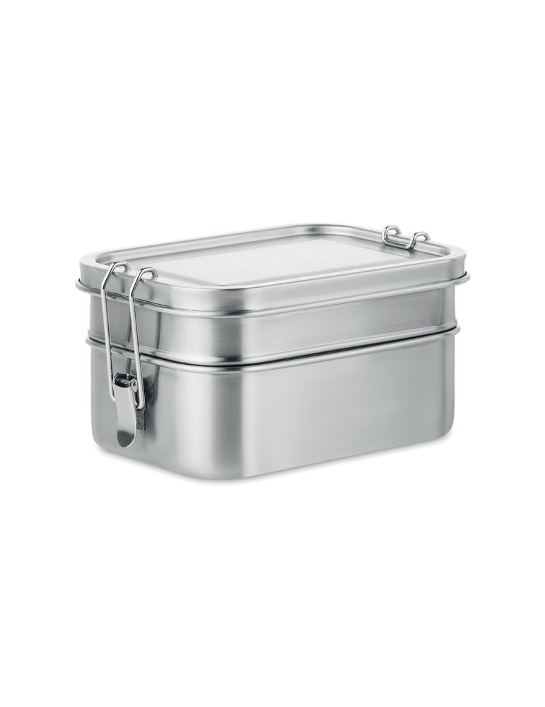 Boîte à Lunch Isotherme Personnalisée en Acier Inox DOUBLE CHAN pas cher