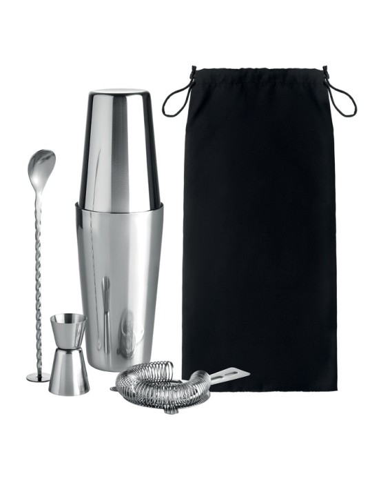 Set à Cocktail en Inox Personnalisé BOSTON pas cher