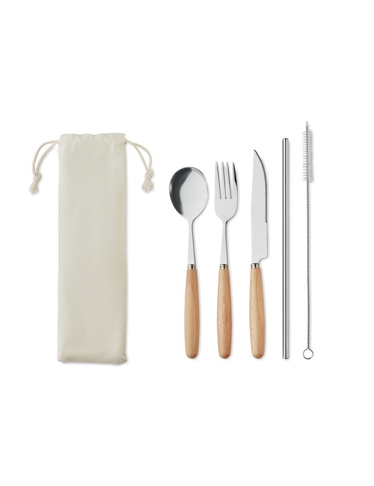 Couverts Réutilisables CUSTA SET - Objets de Table Personnalisés pas cher