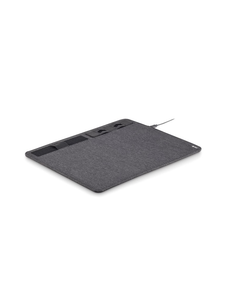 Tapis de souris RPET avec chargeur sans fil à personnaliser pas cher
