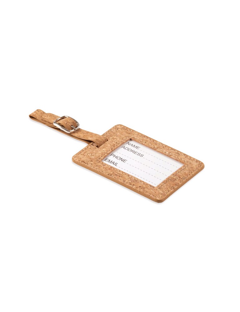 Étiquette Bagage en Liège Personnalisable