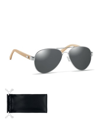 Lunettes de soleil en bambou Personnalisées pas cher - Protection UV400 2