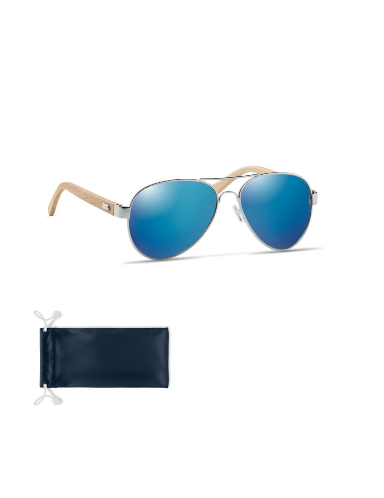Lunettes de soleil en bambou Personnalisées pas cher - Protection UV400