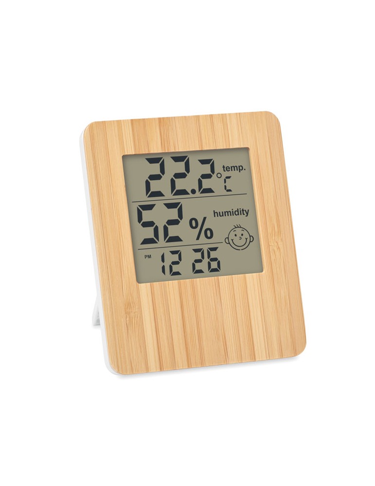 Station Météo Personnalisée en Bambou SUNCITY | Objets publicitaires