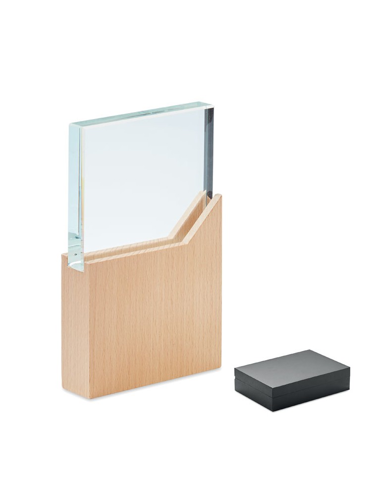 Trophée en Cristal ZEAL avec Personnalisation Élégante