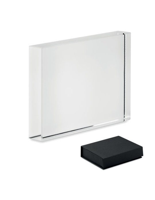 Cadre trophée en cristal personnalisé - Cadeau d'entreprise BLO